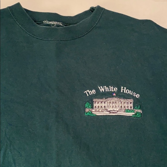 Green heavy cotton t shirt The White House, M, NIB - Picture 5 of 5